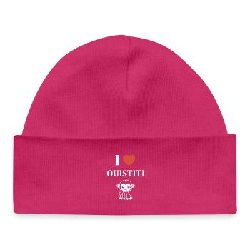 ouistiti - Bonnet bébé bio - hot pink - Devant