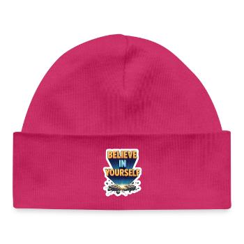 Explosion de pouvoir Croyez-en vous - Bonnet bébé bio - hot pink - Devant