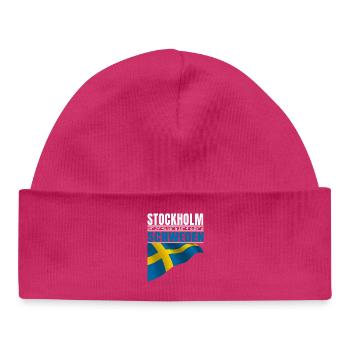 Stockholm - Bonnet bébé bio - hot pink - Devant