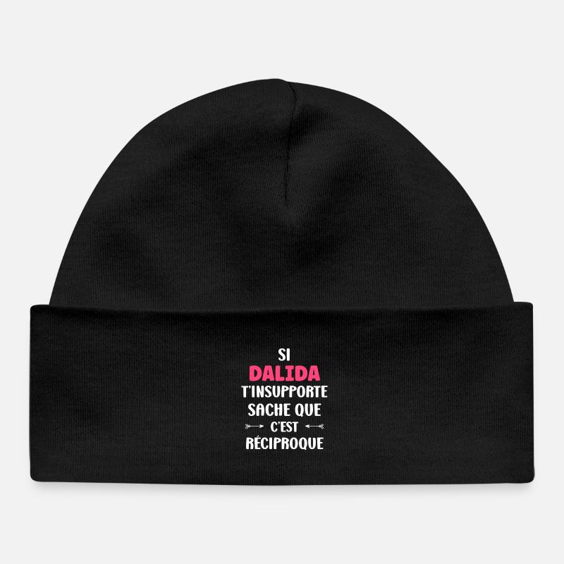 Dalida - Bonnet bébé bio - noir