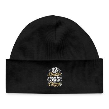 12 new chapters, 365 new chances | good intentions - Baby Organic Beanie - black - Front