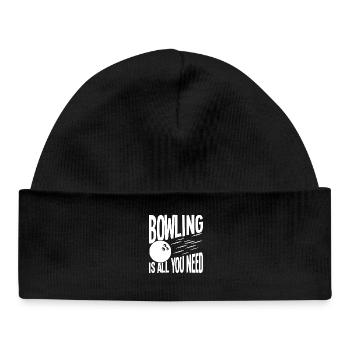 Le bowling, c’est tout ce dont tu as besoin - Bonnet bébé bio - noir - Devant