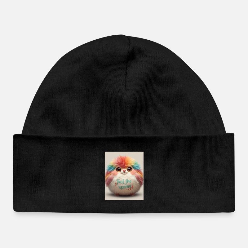 Ressentez la peluche printanière - Bonnet bébé bio - noir