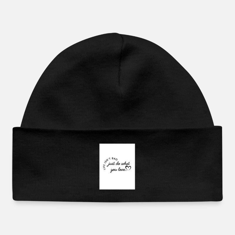 Fais ce que tu aimes - Bonnet bébé bio - noir