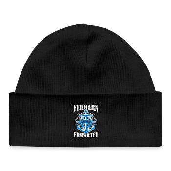 Baltic Sea Holidays FEHMARN AWAITS Fun - Baby Organic Beanie - black - Front