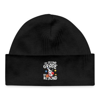 From primary school to the stars - Baby Organic Beanie - black - Front