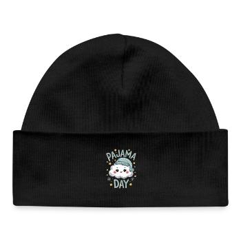  Pajama Day Süße Wolkenfigur Mit Schlafmütze Für - Baby Organic Mütze - Schwarz - Vorne