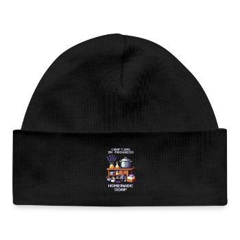 Soap in the Works | Make your own soap - Baby Organic Beanie - black - Front