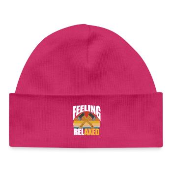 Feeling Relaxed - Baby Organic Beanie - hot pink - Front
