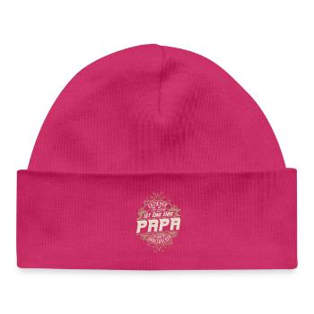 Papa éducateur - Bonnet bébé bio - hot pink - Devant