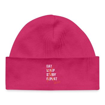 Répétition de l’étude du sommeil de l’alimentation - Abi 2026 - Spruch - Bonnet bébé bio - hot pink - Devant