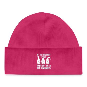 Hommes-gnomes costumés : mon plan : traîner avec mon gnome - Bonnet bébé bio - hot pink - Devant