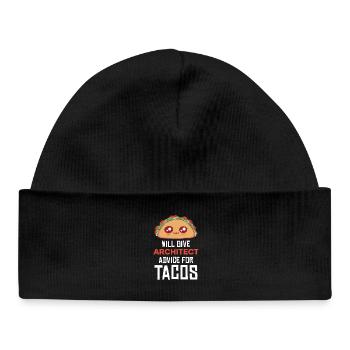 Taco Architekt Rat Spruch - Baby Organic Mütze - Schwarz - Vorne