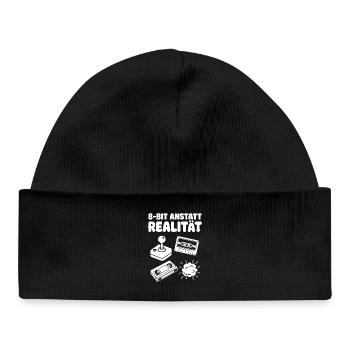 8-Bit Reality Retro Arcade - Baby Organic Beanie - black - Front