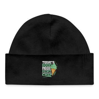 Mint Cream Dessert Lover Italian Mint - Baby Organic Beanie - black - Front