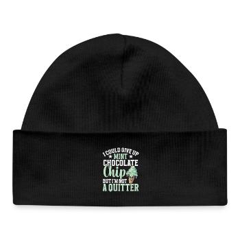 Mint Chocolate Chip Scoop Cream Flavor Mint - Baby Organic Beanie - black - Front