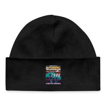 1946 Retro Vintage - Baby Organic Beanie - black - Front