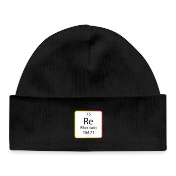 rhenium chemistry periodic table - Baby Organic Mütze - Schwarz - Vorne