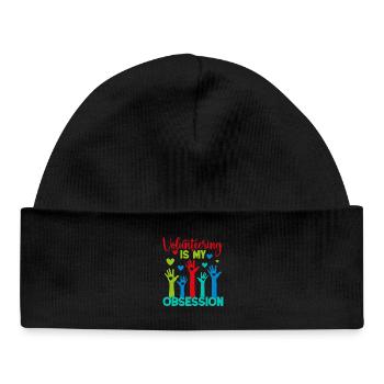 L’appréciation du bénévolat est mon obsession bénévole - Bonnet bébé bio - noir - Devant