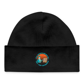 Artist Painter Graphic Old Artists Never Die Art - Baby Organic Beanie - black - Front