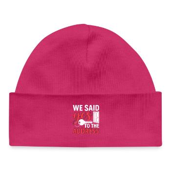 We Said Yes to The Address - Baby Organic Beanie - hot pink - Front