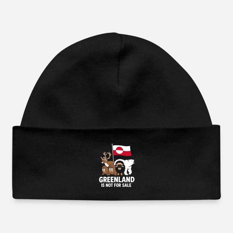 Greenland Pas À Vendre - Bonnet bébé bio - noir