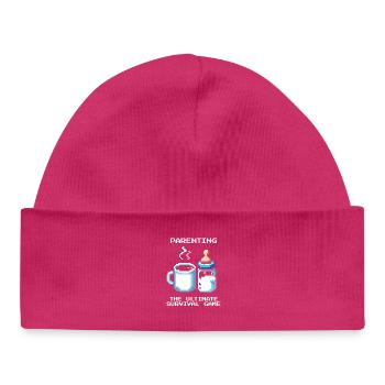 Parenting: Ultimatives Survival | Eltern - Baby Organic Mütze - hot Pink - Vorne