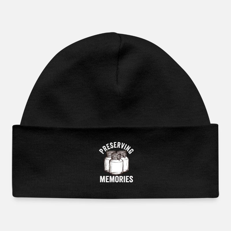Mise en conserve : préserver la mémoire - Bonnet bébé bio - noir