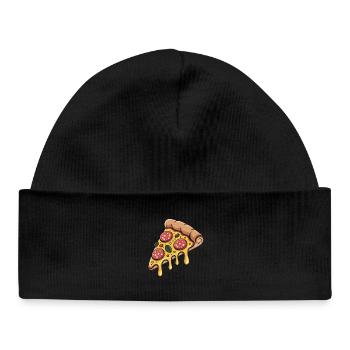 Pizza Pizzabäcker - Baby Organic Mütze - Schwarz - Vorne