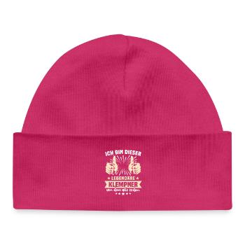 Dictons de plombier - Bonnet bébé bio - hot pink - Devant