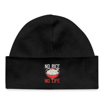 Amateurs de riz, cuisine asiatique, riz asiatique - Bonnet bébé bio - noir - Devant
