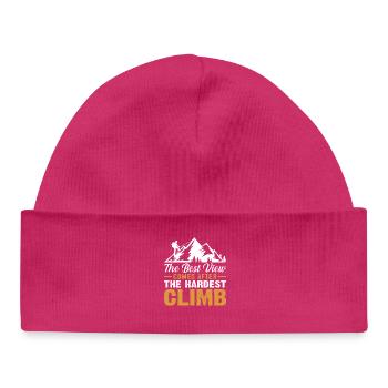 alpinisme - Bonnet bébé bio - hot pink - Devant