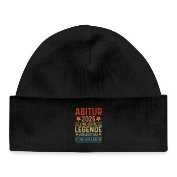 Abitur 2026 A legend leaves school grounds Abi - Baby Organic Beanie - black - Front
