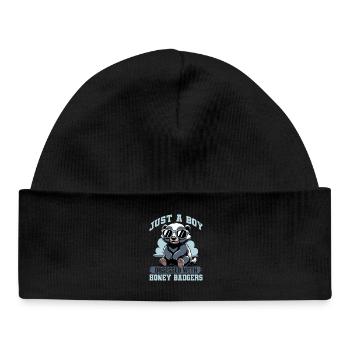 Blaireau drôle - Bonnet bébé bio - noir - Devant