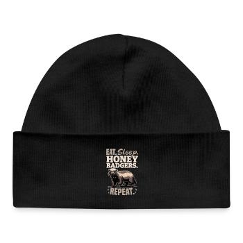Blaireau drôle - Bonnet bébé bio - noir - Devant
