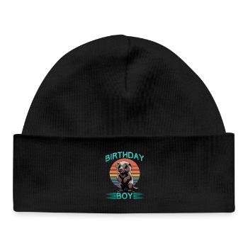 Blaireau drôle - Bonnet bébé bio - noir - Devant