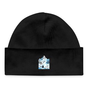 Penguin Glacier Trail - Baby Organic Beanie - black - Front