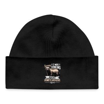 Blaireau drôle - Bonnet bébé bio - noir - Devant