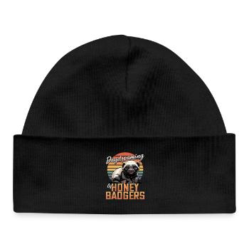 Blaireau drôle - Bonnet bébé bio - noir - Devant