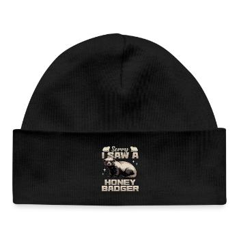 Blaireau drôle - Bonnet bébé bio - noir - Devant