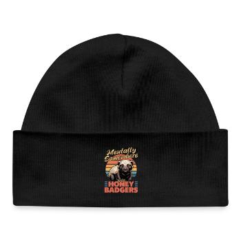 Blaireau drôle - Bonnet bébé bio - noir - Devant