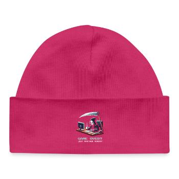 Fin du jeu : Vie quotidienne | Humour de métier de croque-mort - Bonnet bébé bio - hot pink - Devant