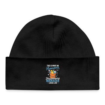 Cleaner Manager Handsome Cleaning Service - Baby Organic Beanie - black - Front