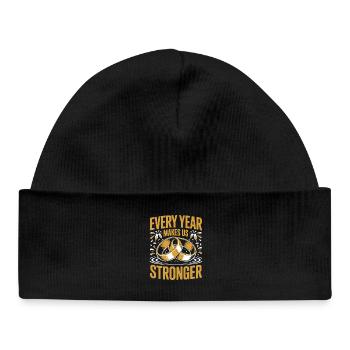 Married Couple Anniversary 2026 Husband Wife - Baby Organic Beanie - black - Front