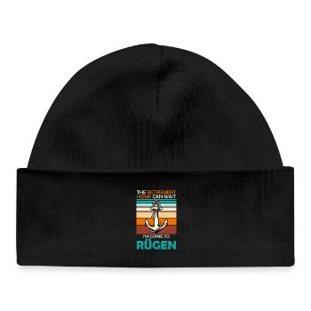 Pensioners RETIREMENT HOME CAN WAIT: FERRY TO RÜGEN - Baby Organic Beanie - black - Front