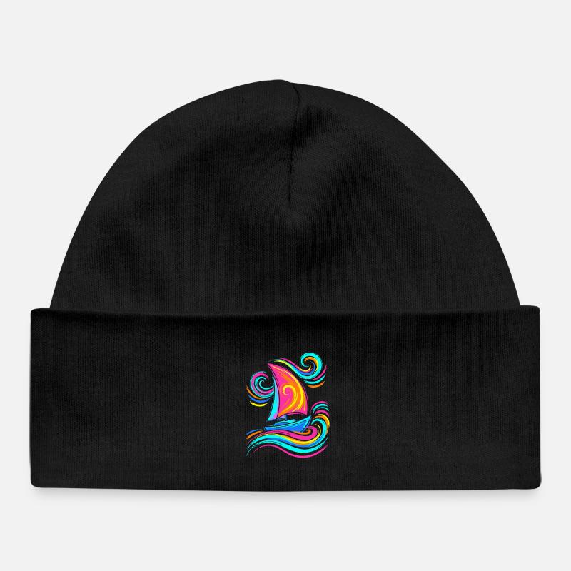 Voilier - Bonnet bébé bio - noir