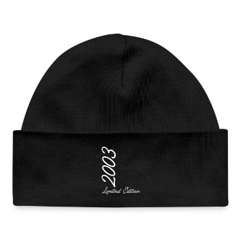 Year 2003 Limited Edition - Baby Organic Beanie - black - Front