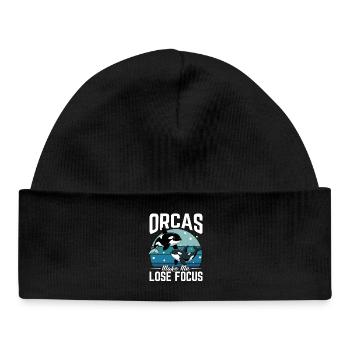 Funny Orca - Baby Organic Mütze - Schwarz - Vorne