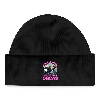 Funny Orca - Baby Organic Mütze - Schwarz - Vorne