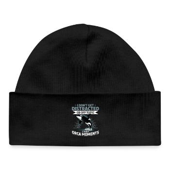 Funny Orca - Baby Organic Mütze - Schwarz - Vorne